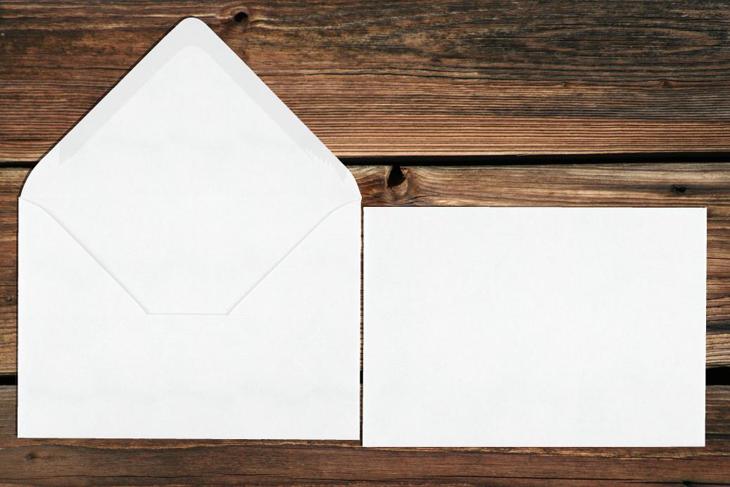 Briefhüllen 110x156 mm Nassklebend Naturweiß 120 g/qm